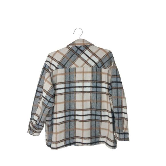 Zara Plaid Shirt Jacket Shacket Oversized Long Sleeve Button Up Womens - Picture 8 of 11